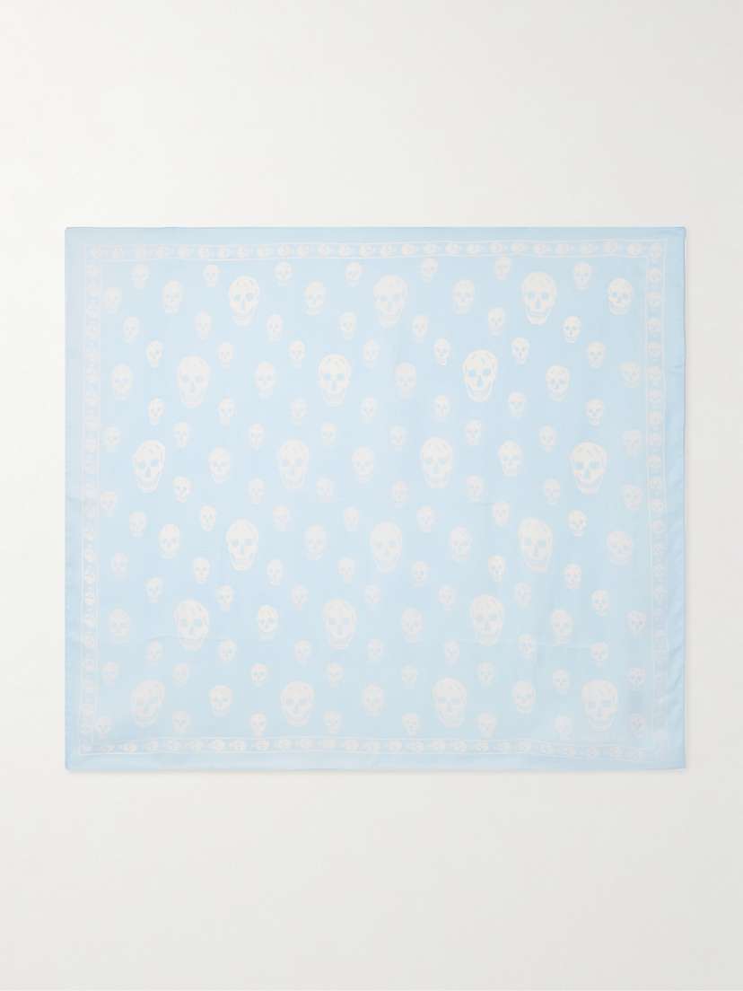 McQueen Printed Silk-chiffon Scarf