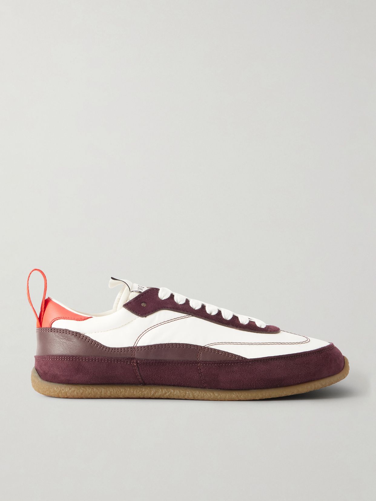 ec1 suede and leather trimmed shell sneakers