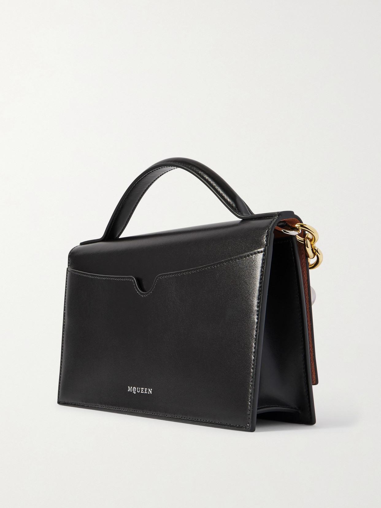 Alexander Mcqueen Skull Leather Clutch In Black