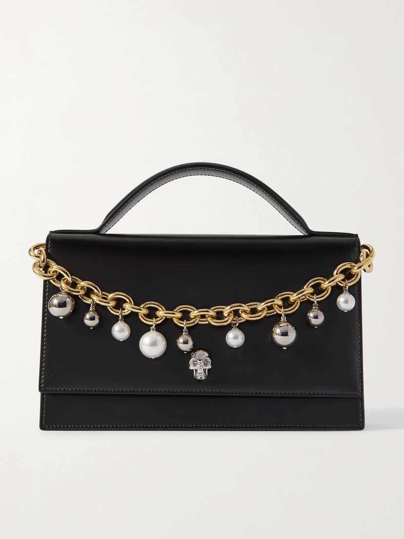 McQueen Skull Leather Clutch