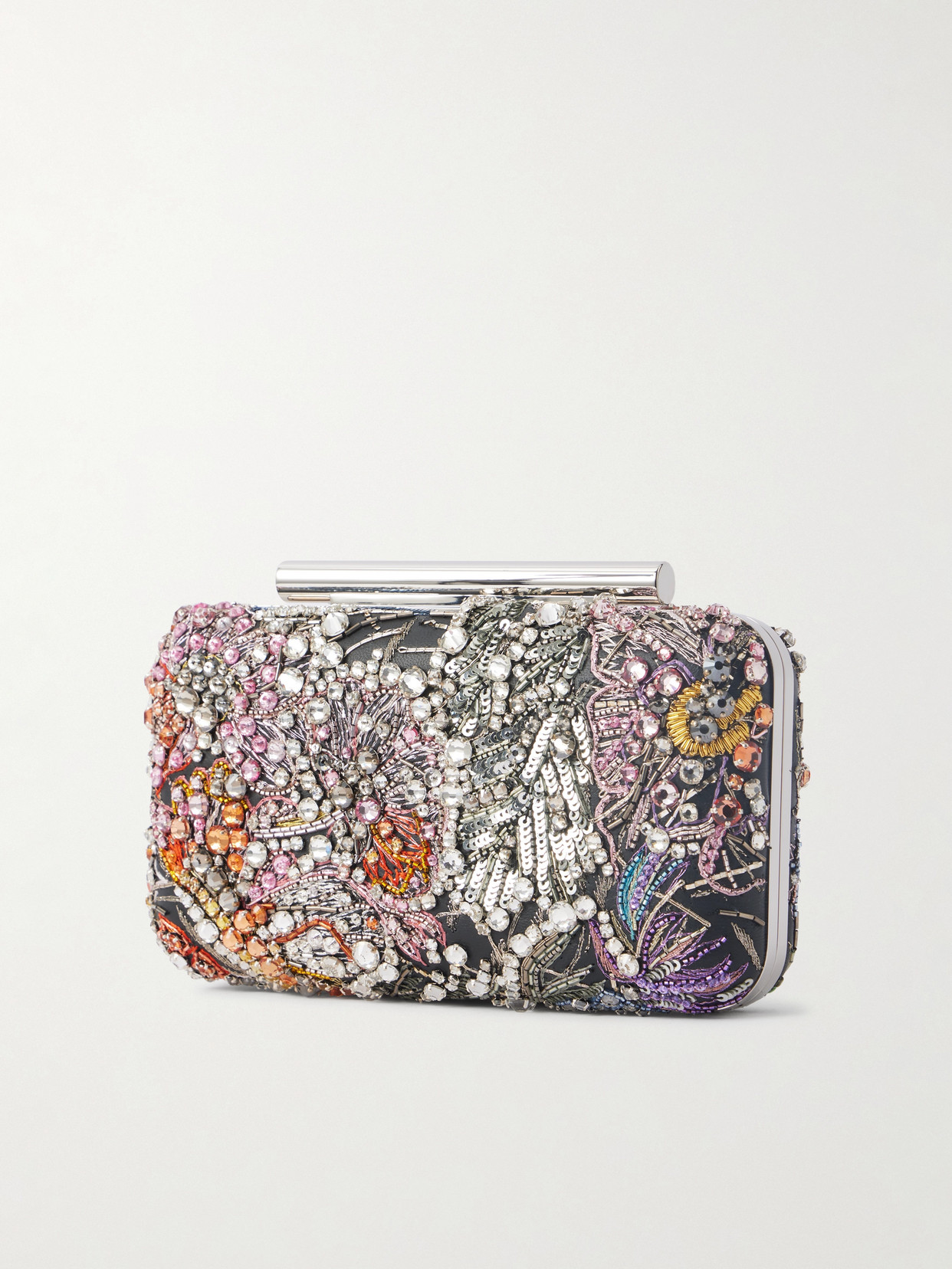 Alexander Mcqueen Embellished Leather Clutch In Red