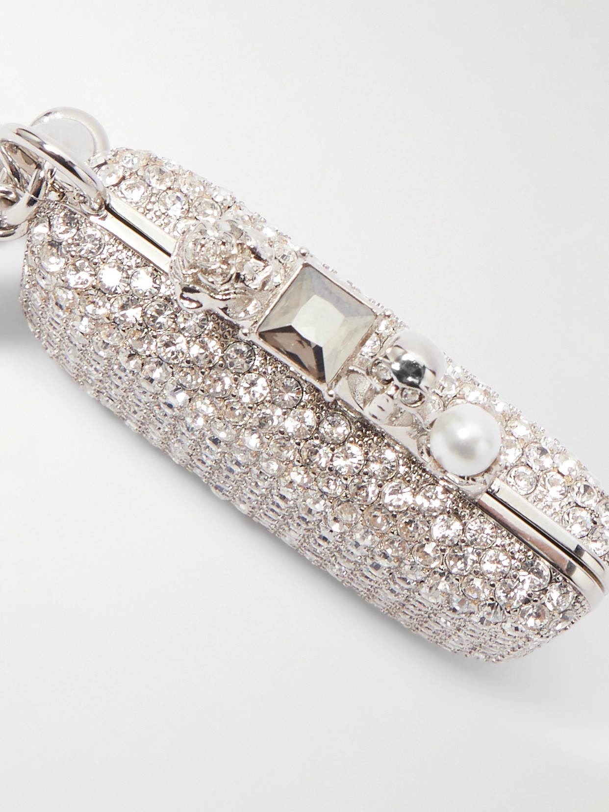 Alexander Mcqueen Silver-tone Bag Charm In Metallic