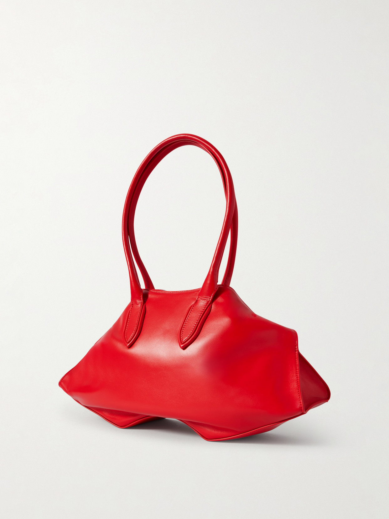 Alexander Mcqueen Manta Leather Shoulder Bag In Red