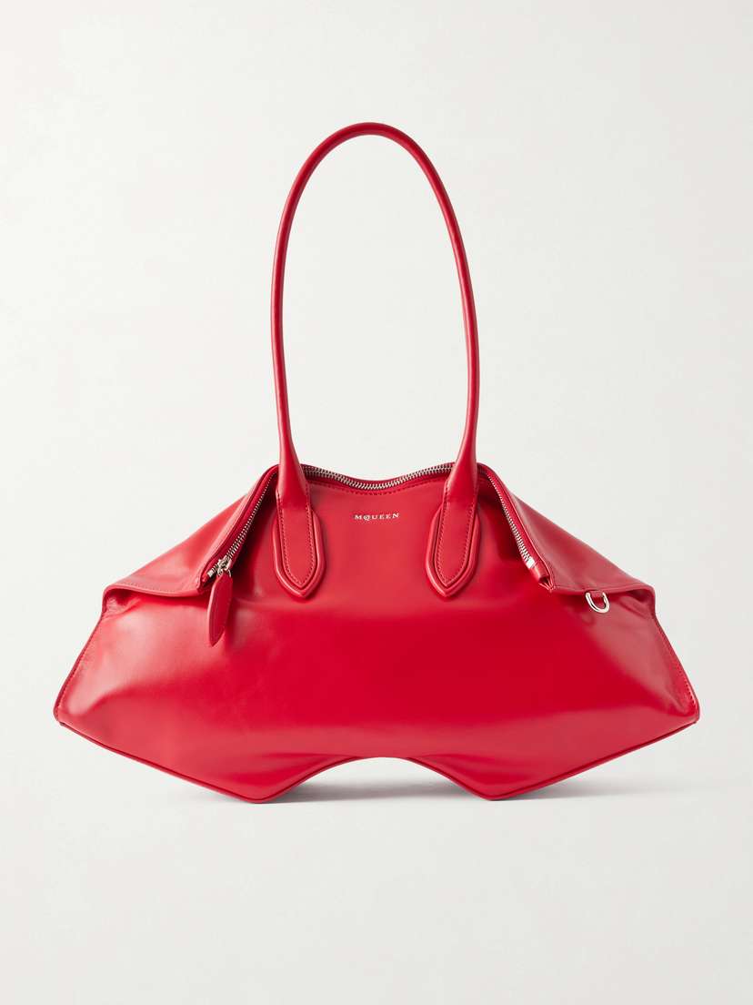 McQueen Manta Leather Shoulder Bag