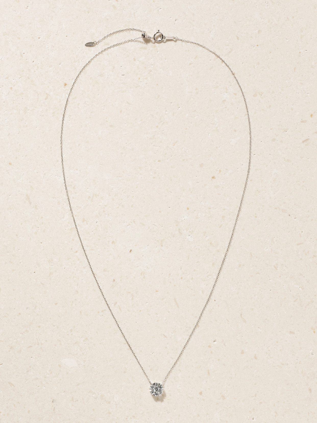 Persée 18-karat White Gold Diamond Necklace In Silver