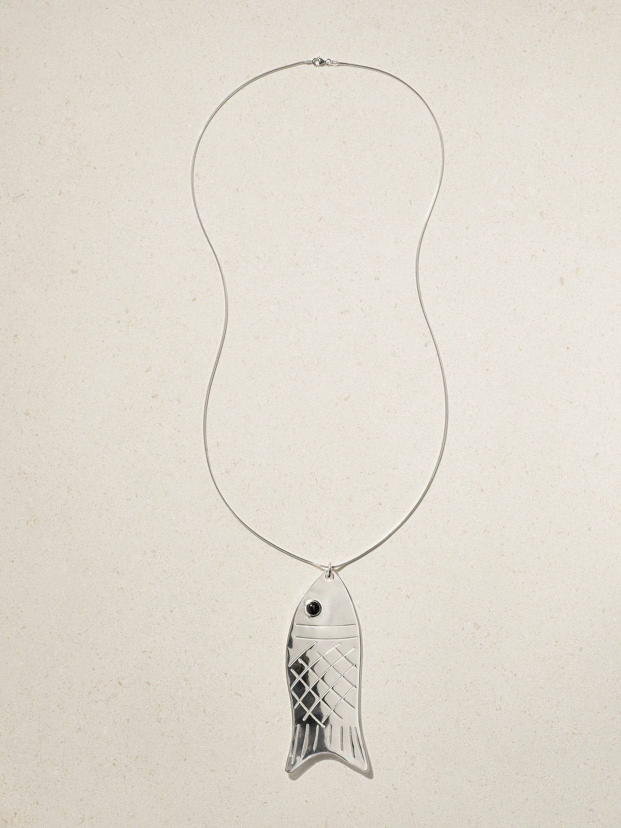 Juju Vera Silver Onyx Necklace