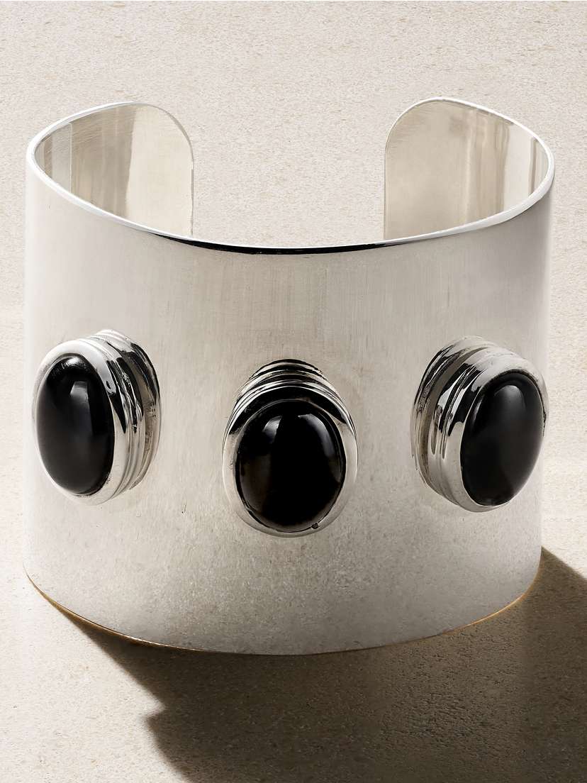 Juju Vera Fiona Silver Onyx Cuff