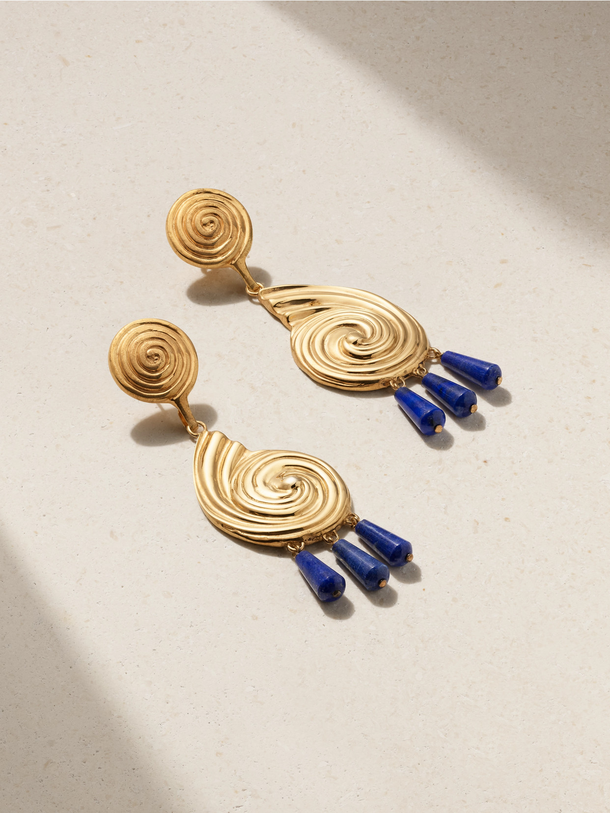 Juju Vera Eliza Gold-tone Lapis Earrings In Blue