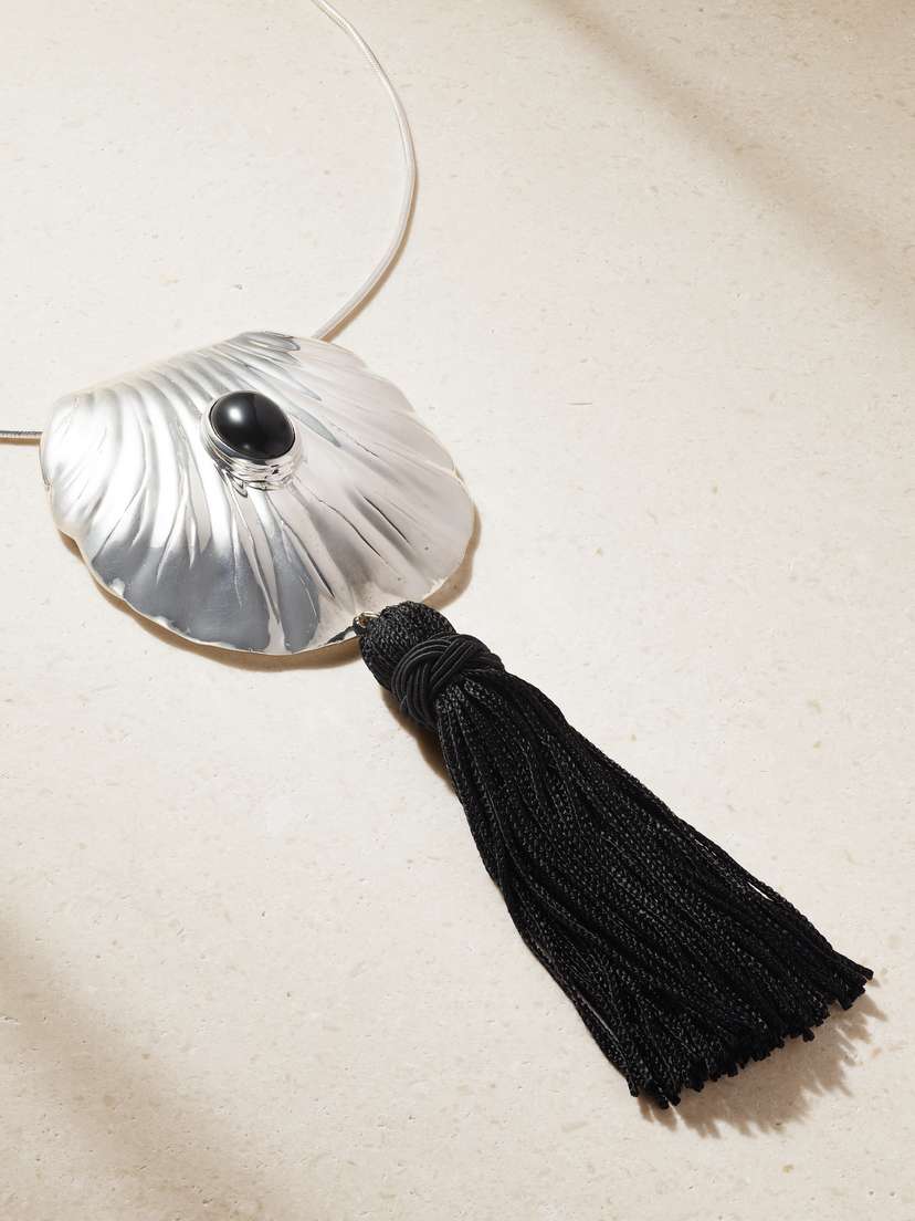 Juju Vera Petra Silver Onyx Necklace