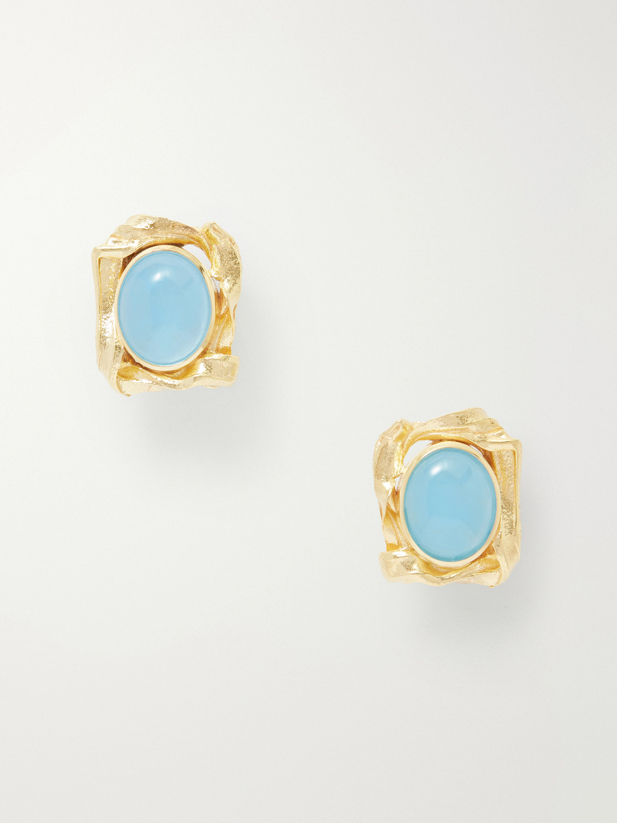 Completedworks Gold-plated And Resin Earrings In Transparent