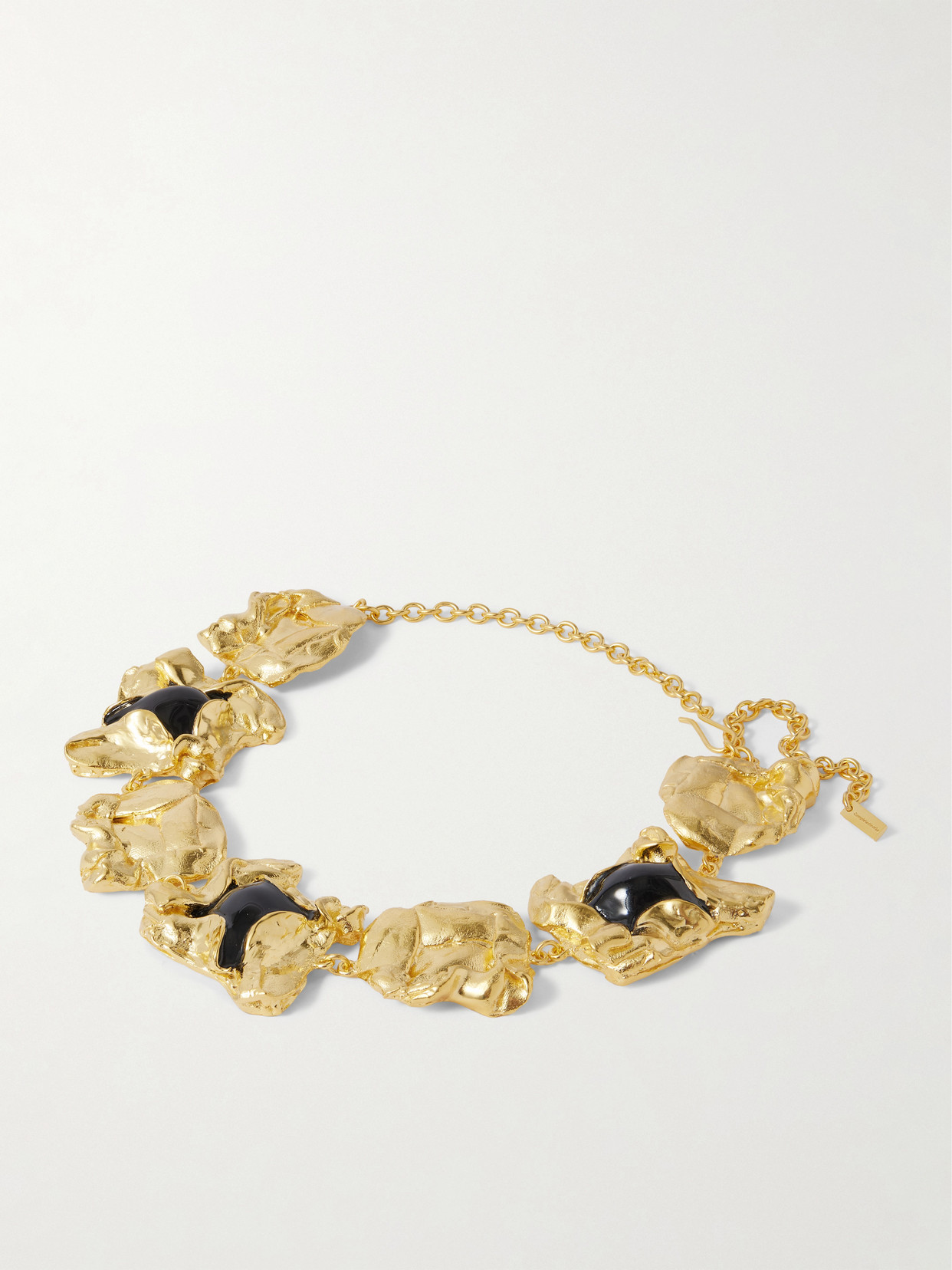 Completedworks Gold-plated And Resin Necklace In Yellow
