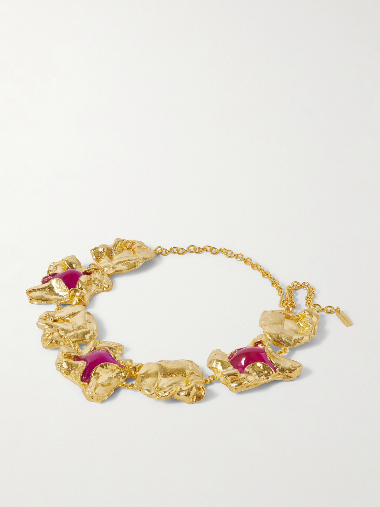 Completedworks Gold-plated And Resin Necklace In Pink