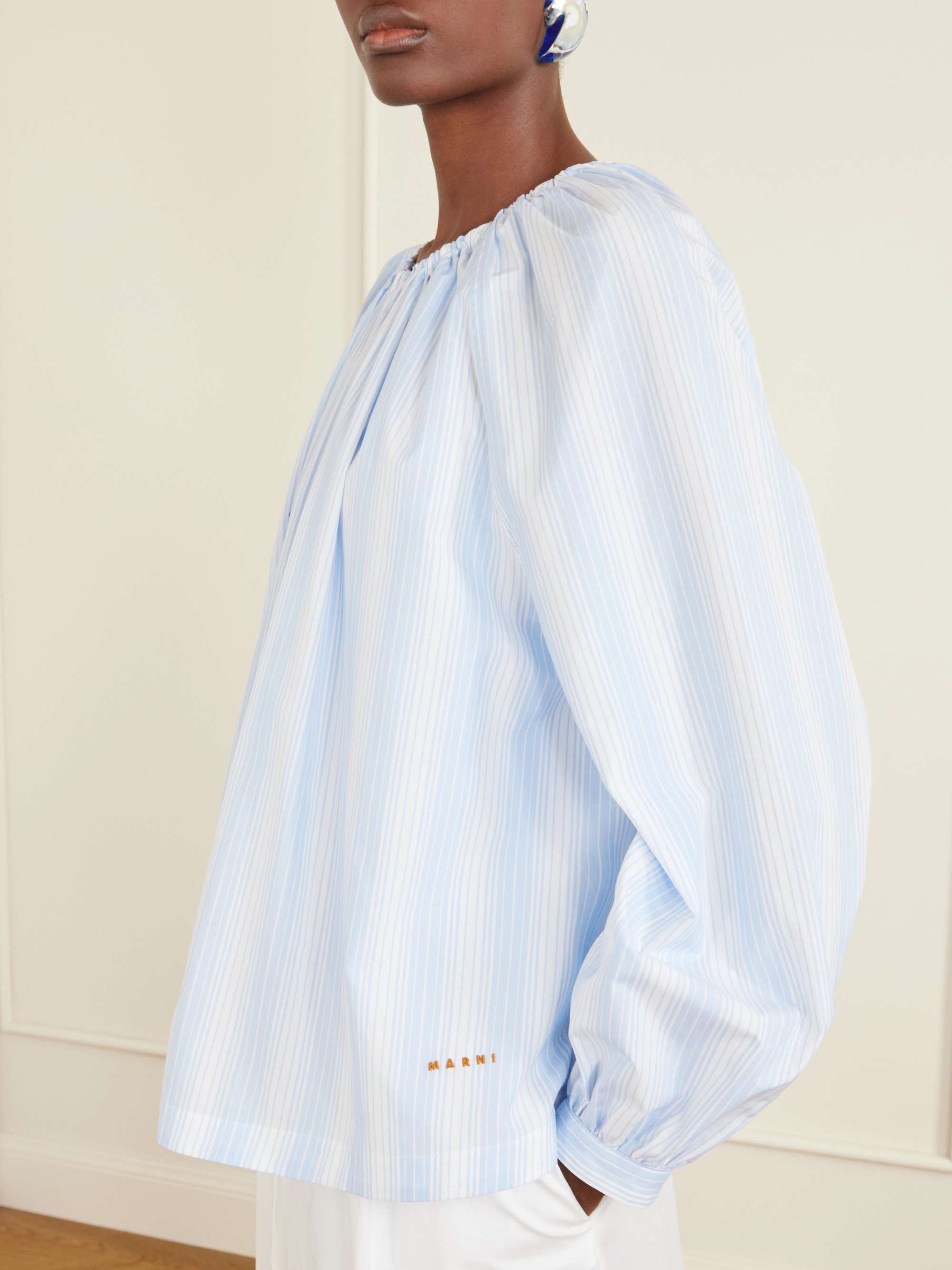 MARNI Striped cotton-poplin shirt | NET-A-PORTER