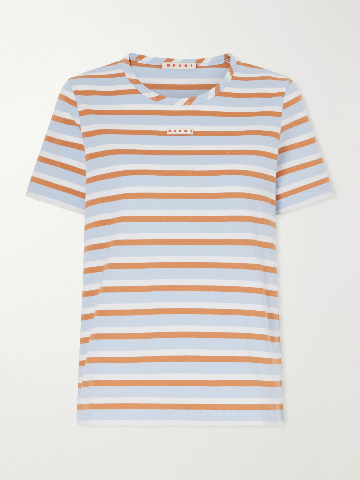 Appliquéd Striped Cotton-Jersey T-Shirt