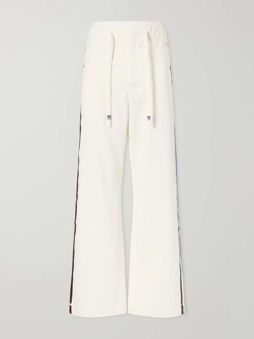Marni Striped Cotton Wide-leg Pants