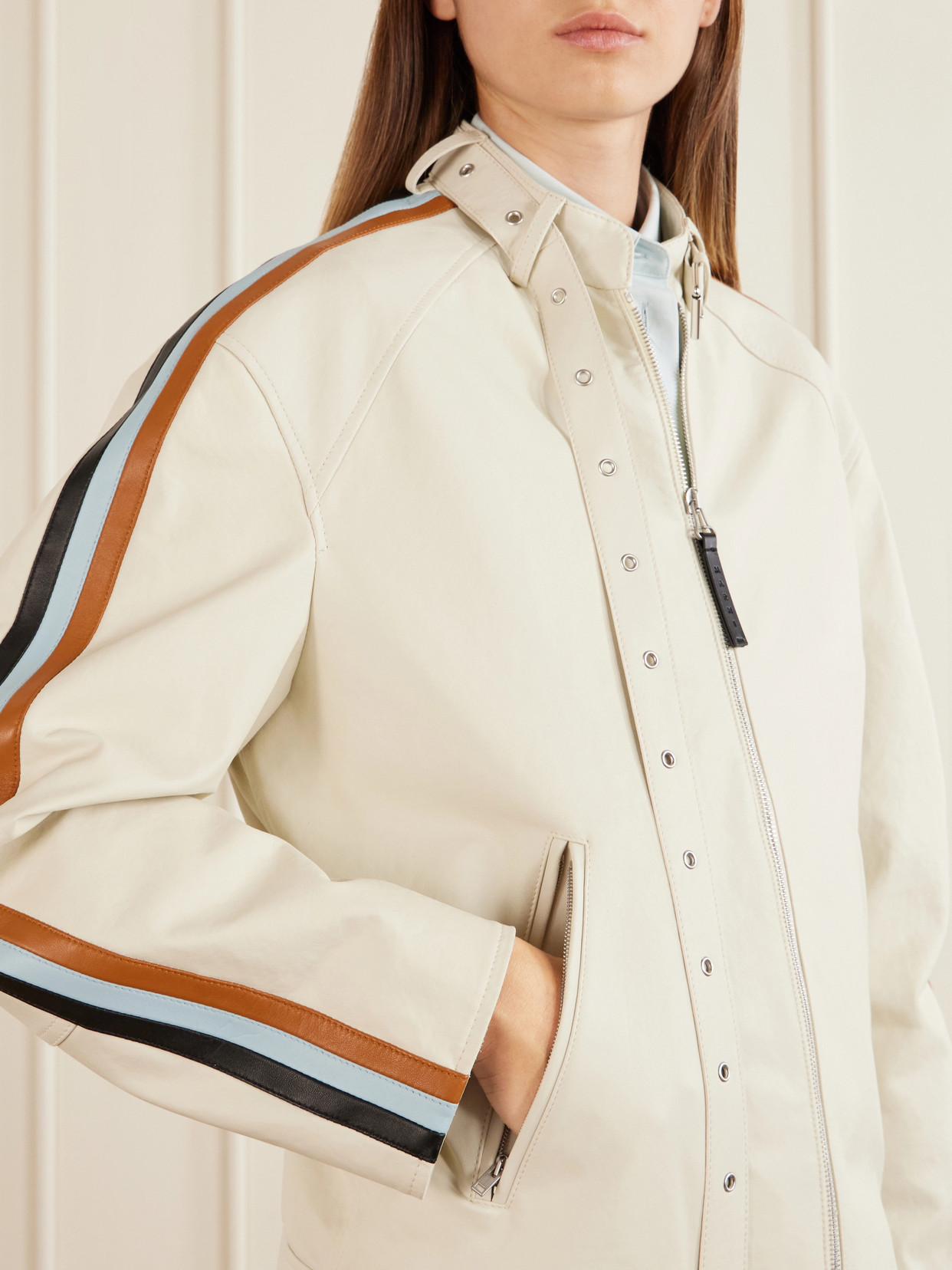 Belted Striped Jacket