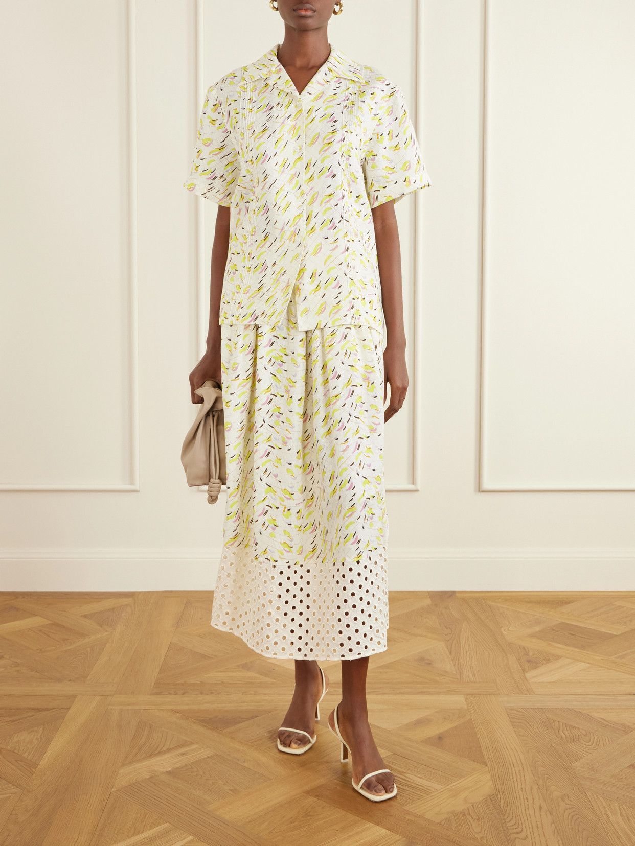 Broderie Anglaise-Trimmed Midi