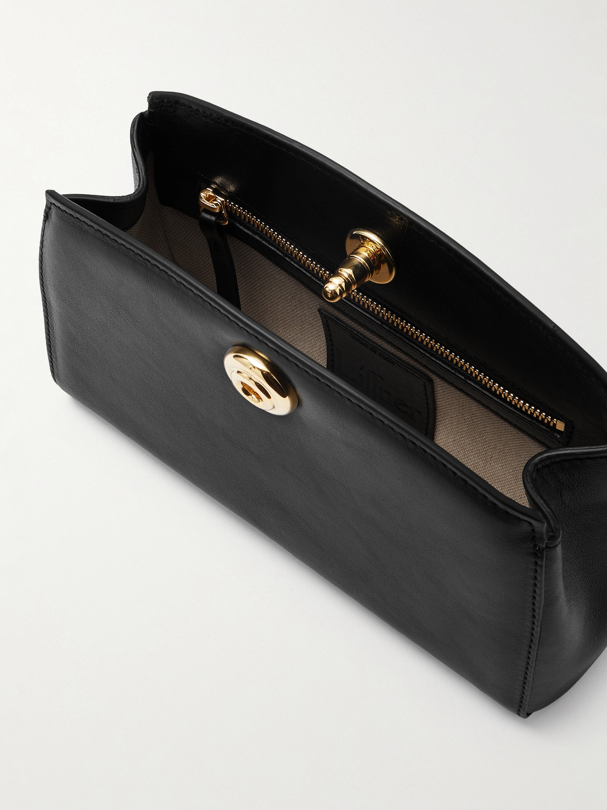 Liffner Leather Clutch In Black