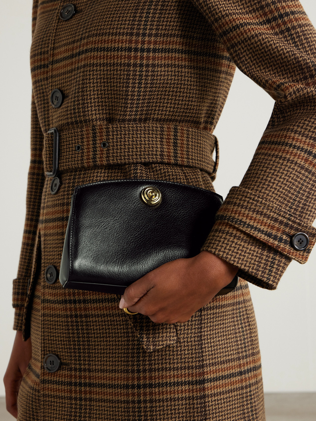 Liffner Leather Clutch In Black