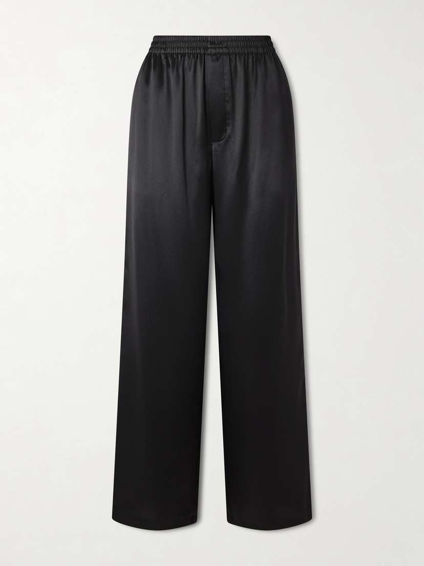 Saint Laurent Silk-satin Straight-leg Pants