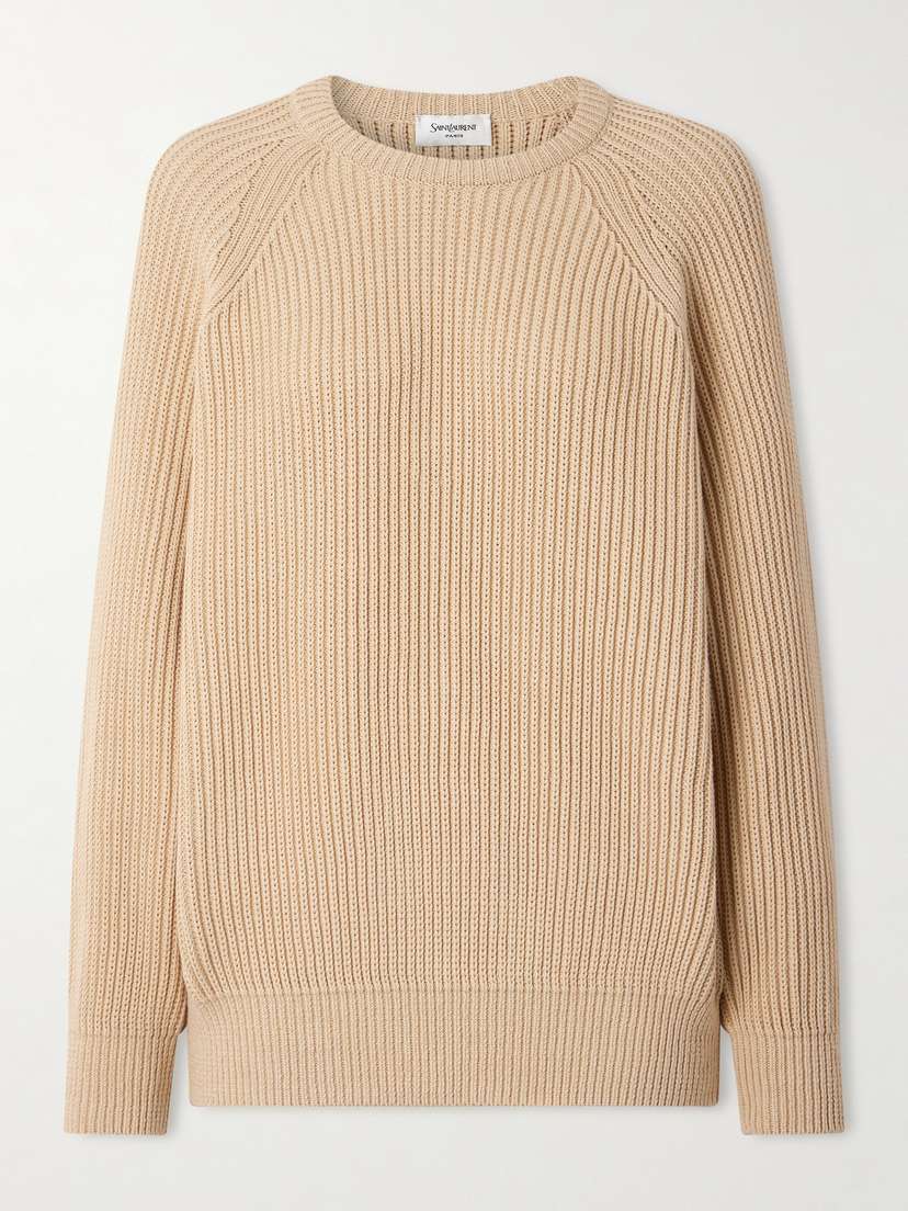Saint Laurent Ribbed-knit Cotton Sweater