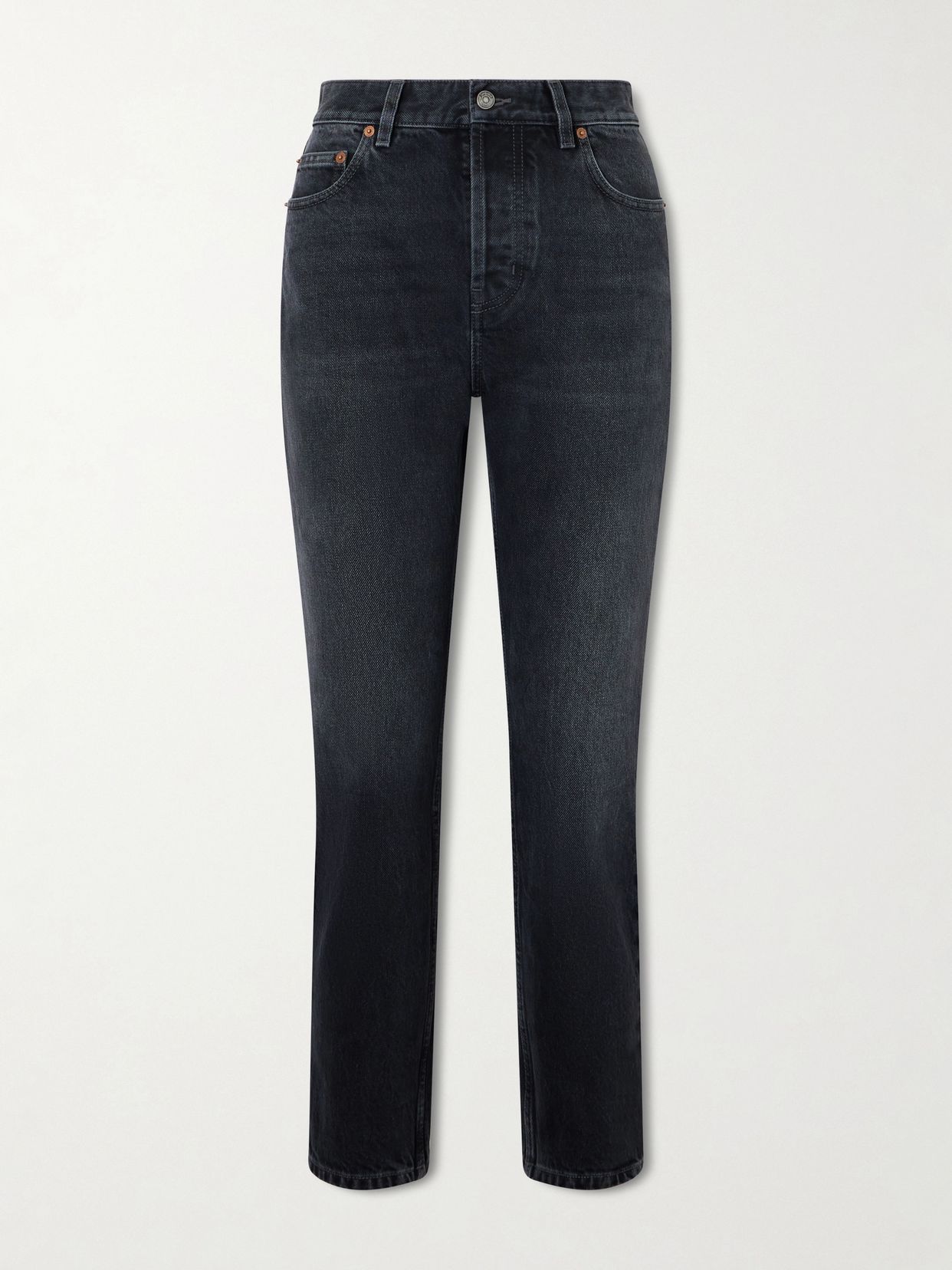 High-rise slim-leg jeans