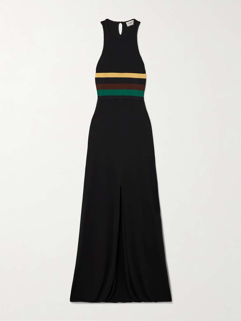 Striped Crepe-jersey Maxi Dress
