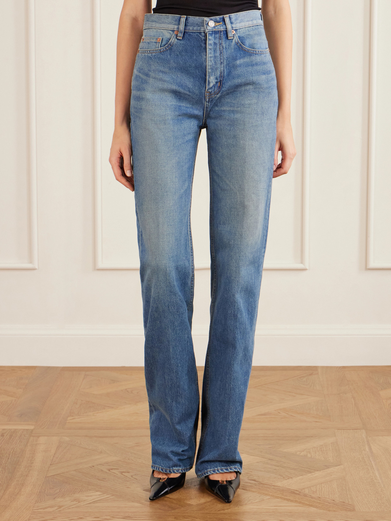 High-Rise Bootcut Jeans