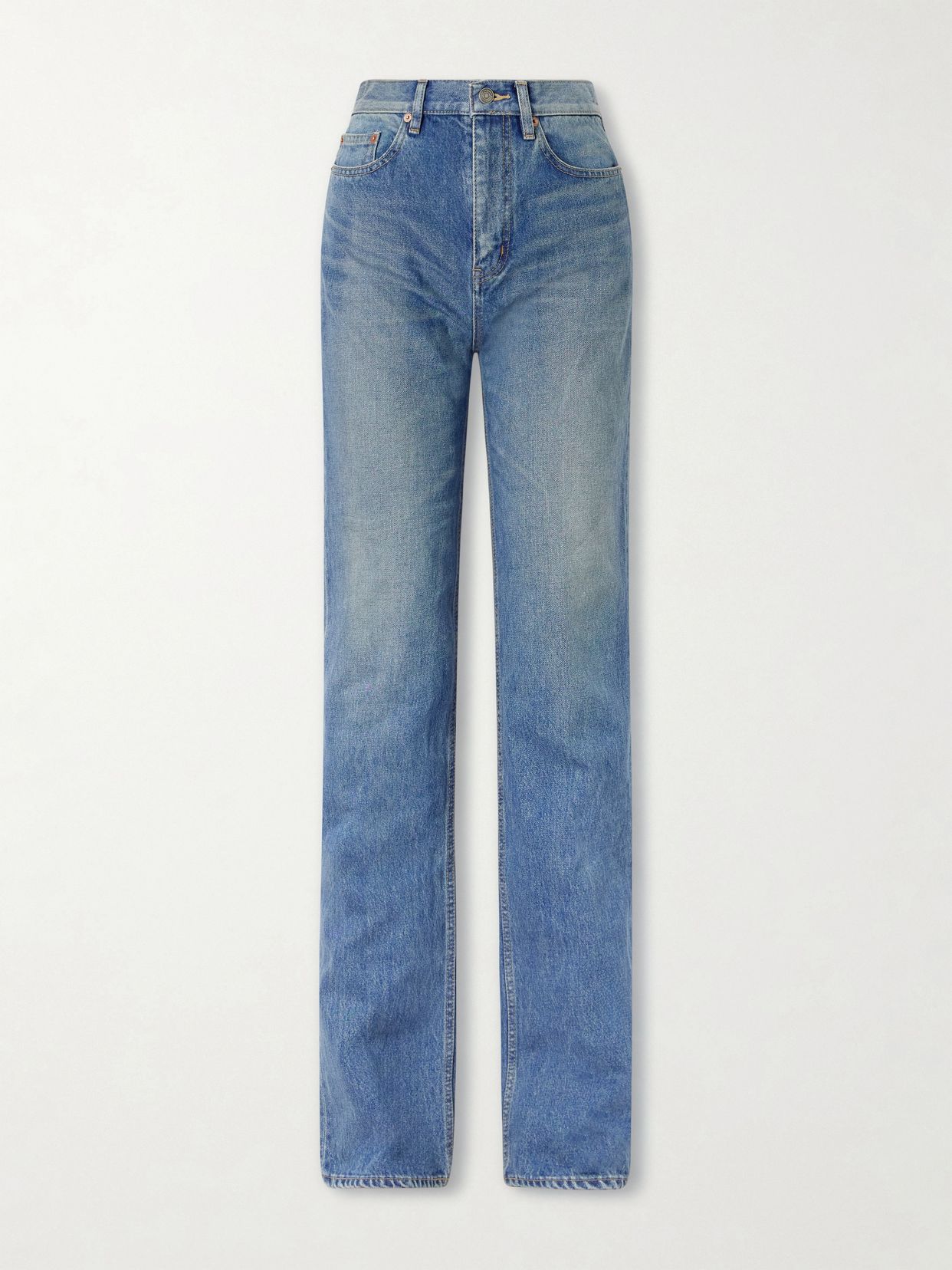 High-rise bootcut jeans