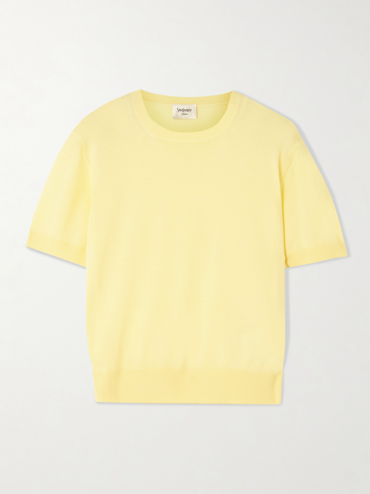 Saint Laurent Wool, Cashmere And Silk-blend Top In Animal Print