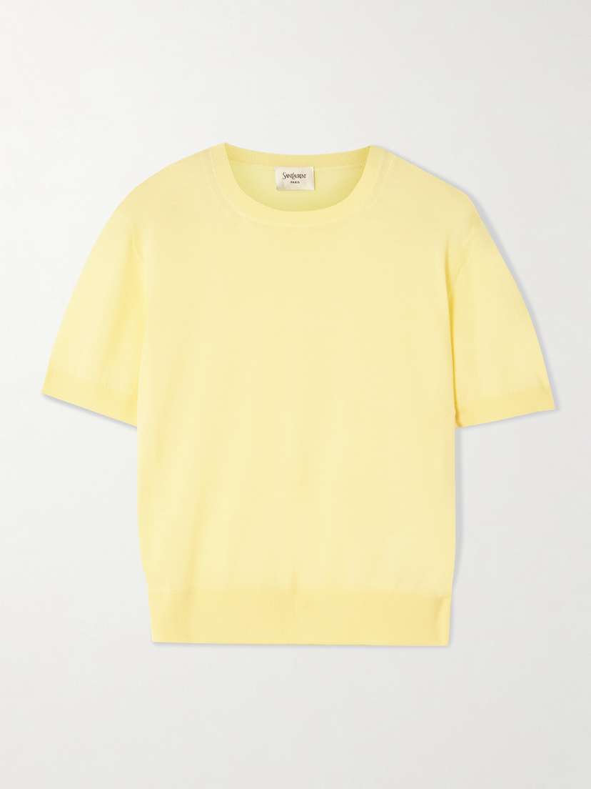 Saint Laurent Wool, Cashmere And Silk-blend Top