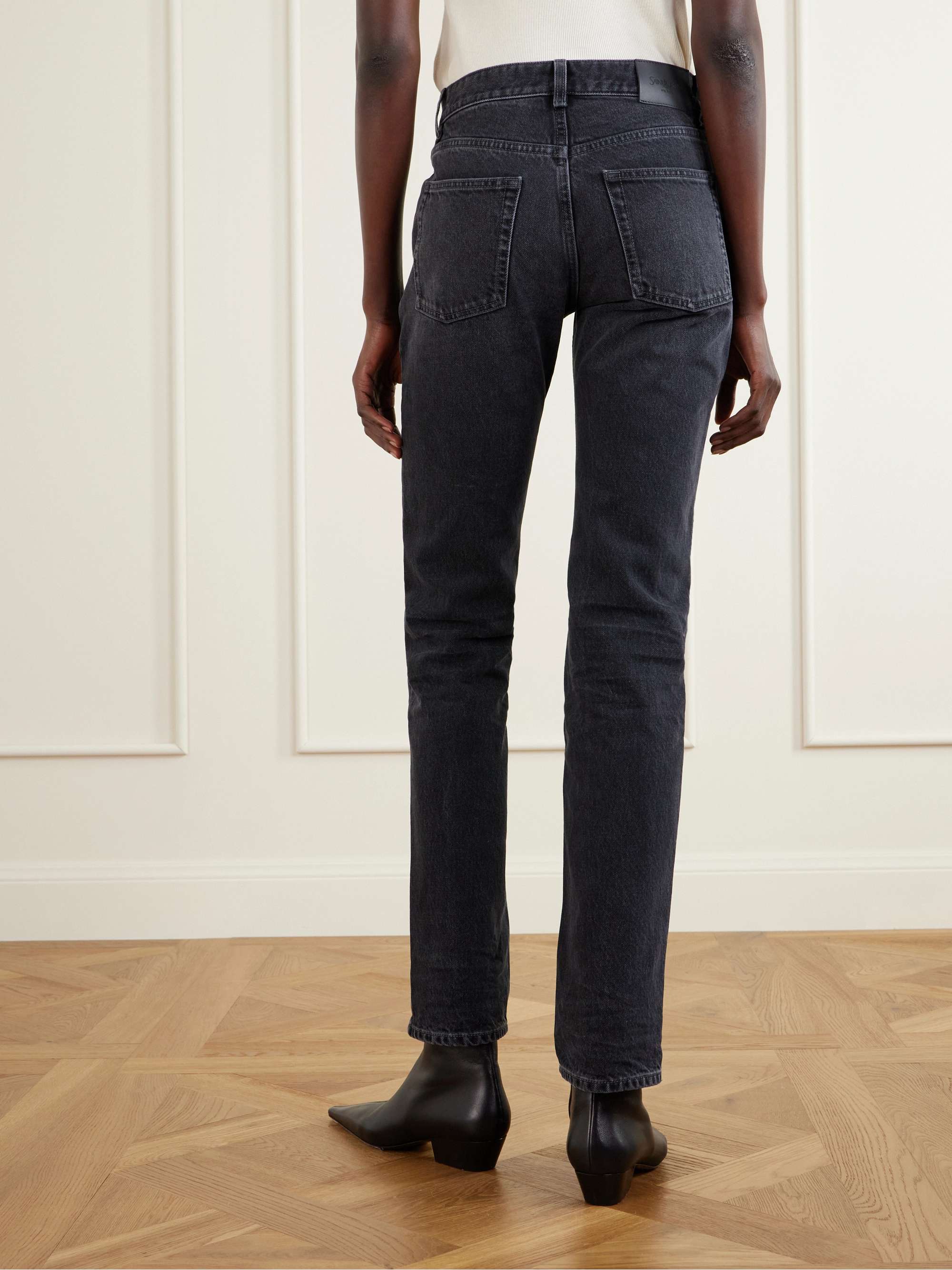 SAINT LAURENT High-rise straight-leg jeans | NET-A-PORTER