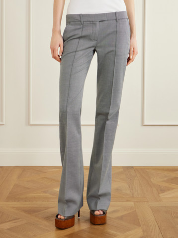 THE ATTICO Wool and cotton-blend straight-leg pants