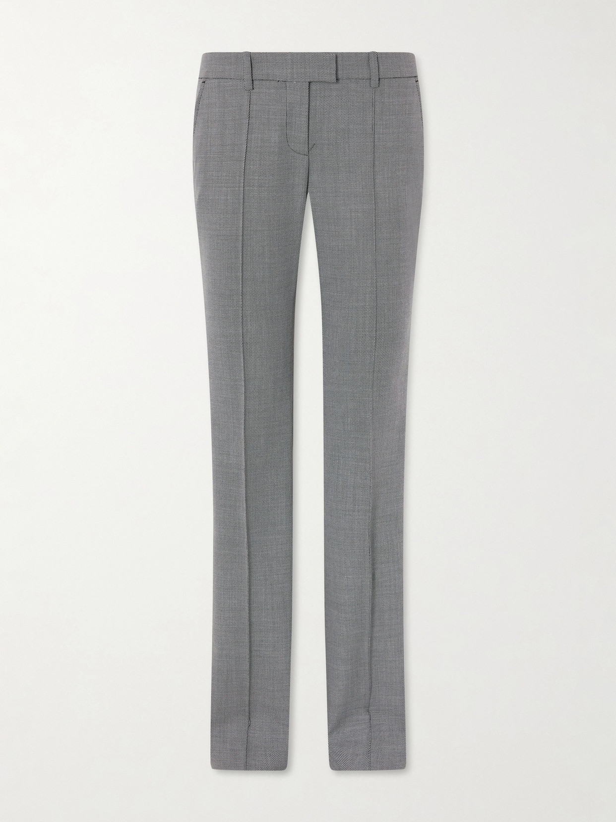 Attico Wool And Cotton-blend Straight-leg Pants In Gray
