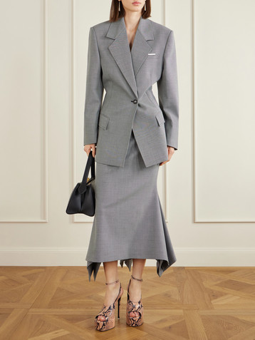 THE ATTICO Wool and cotton-blend blazer