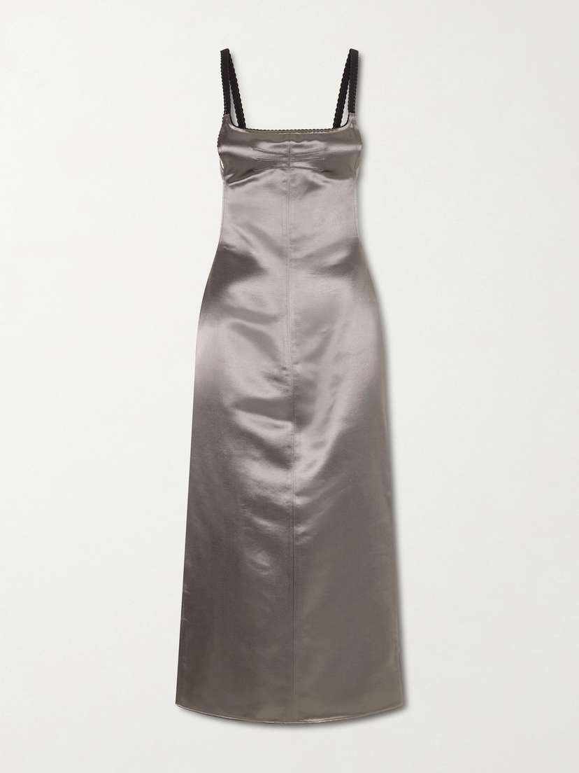 The Attico Satin Midi Dress