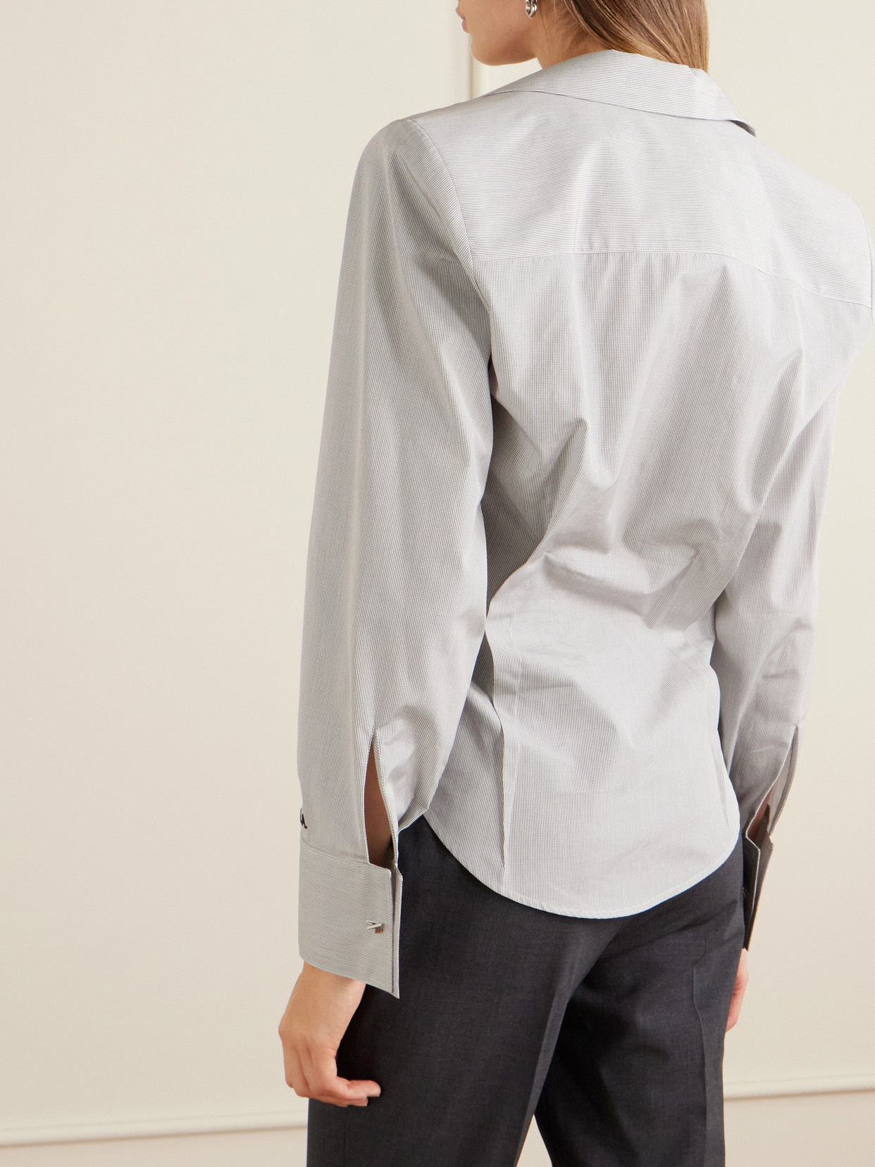 Checked Cotton-Poplin Shirt