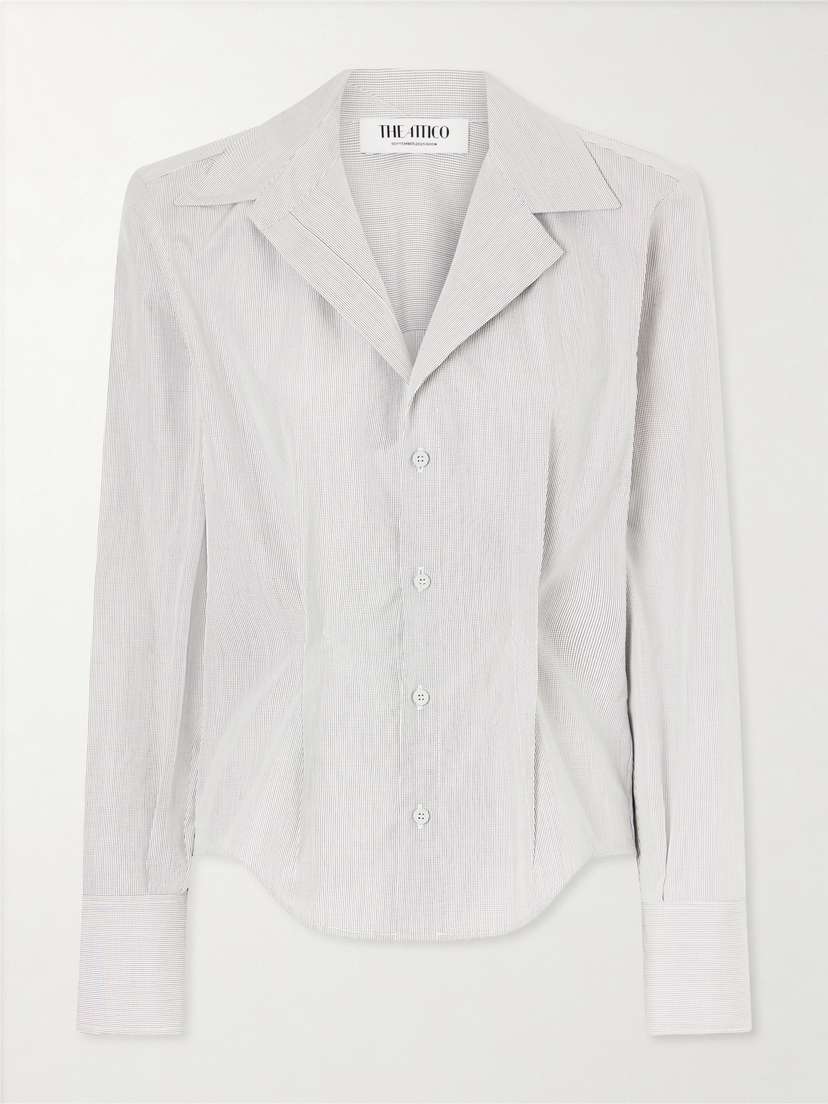 The Attico Checked Cotton-poplin Shirt
