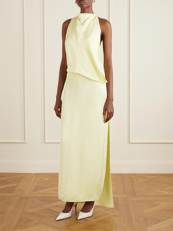Sportmax Draped satin maxi dress