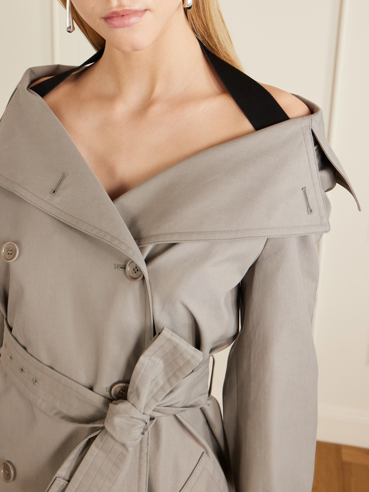 Belted Cotton-Gabardine Trench Coat