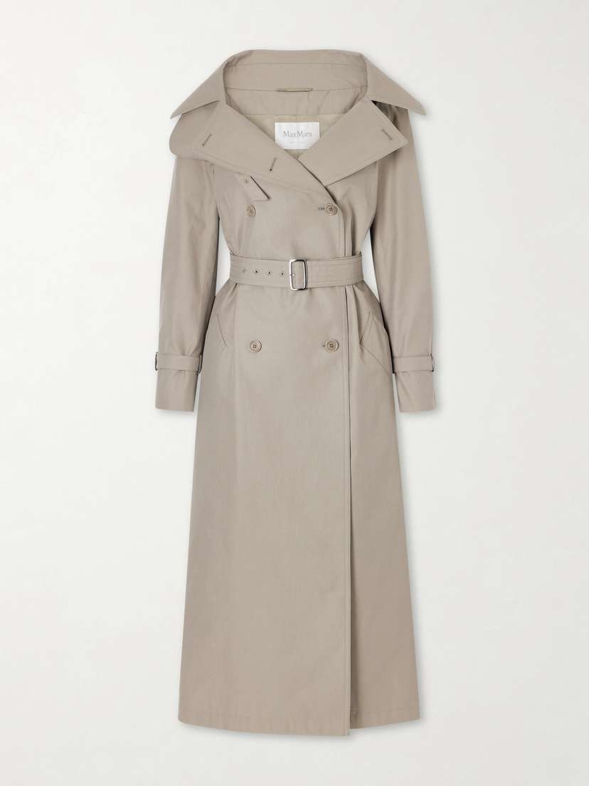 Max Mara Belted Cotton-gabardine Trench Coat