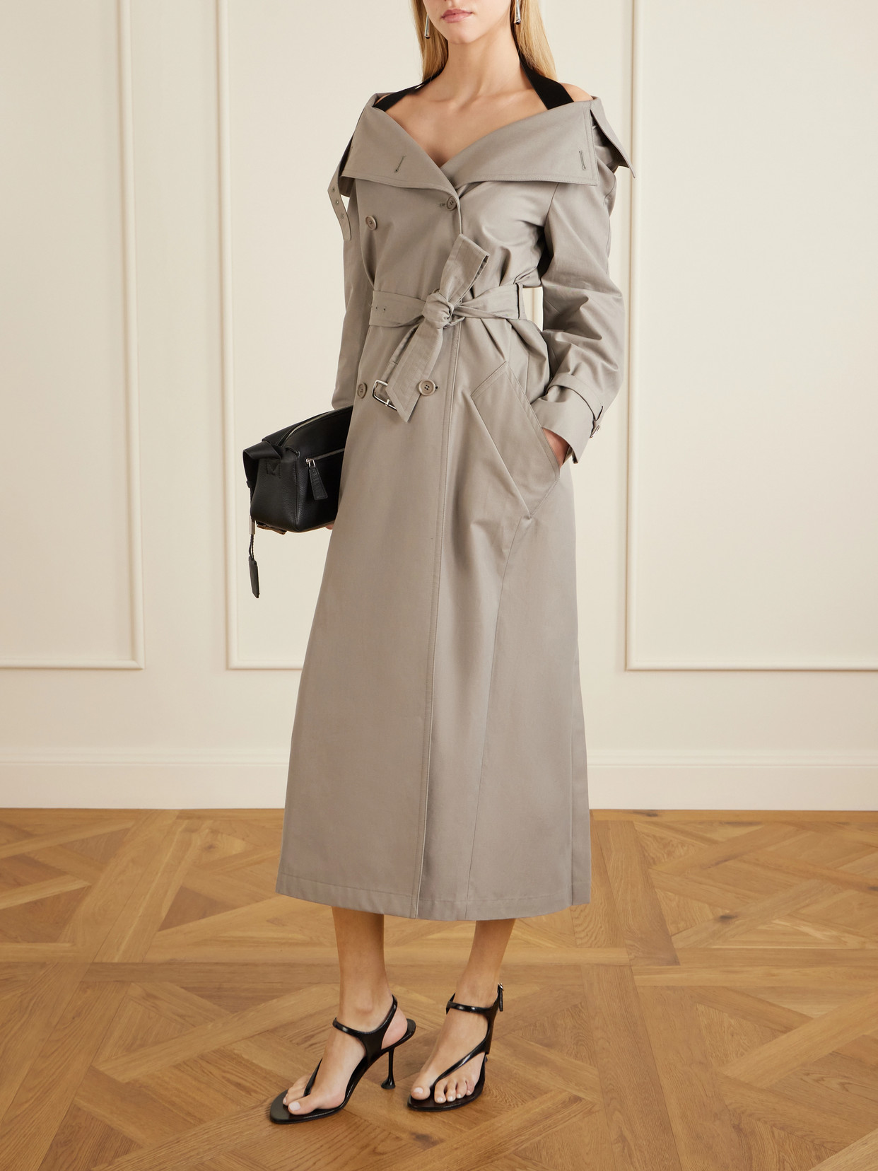 Belted Cotton-Gabardine Trench Coat