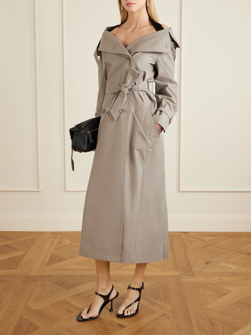Max Mara Belted cotton-gabardine trench coat