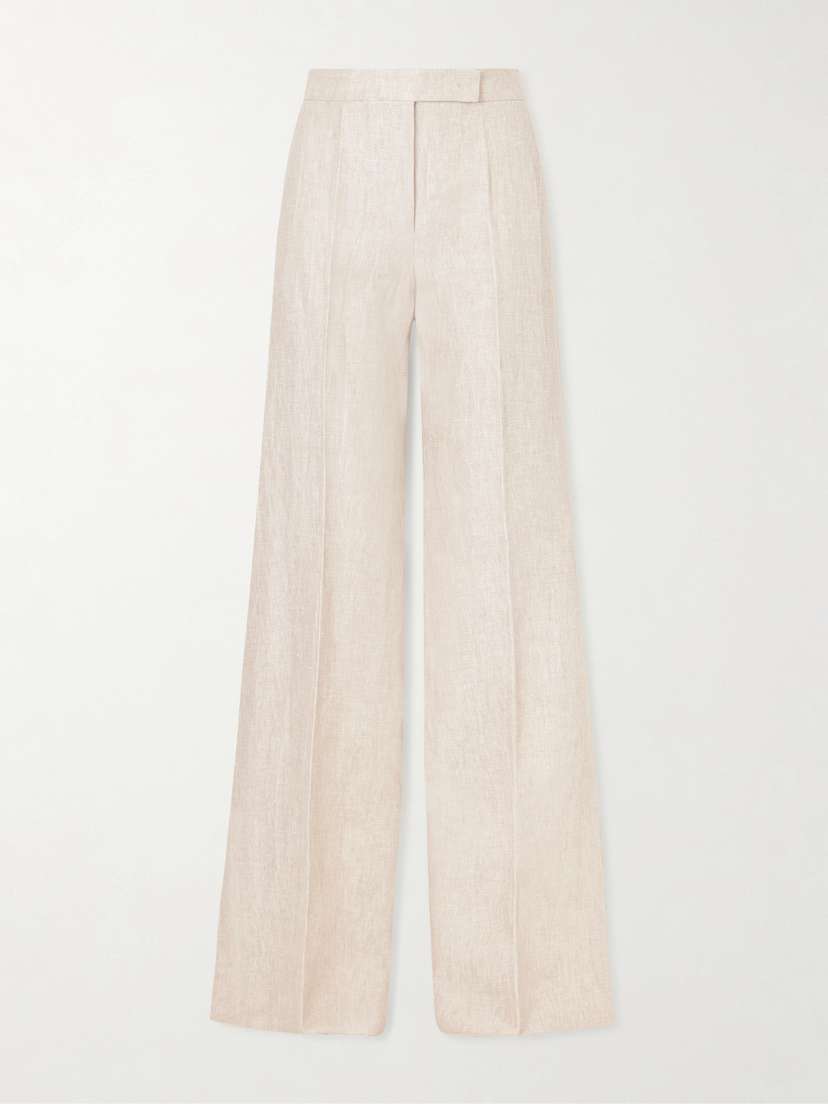 Max Mara — Linen wide-leg pants