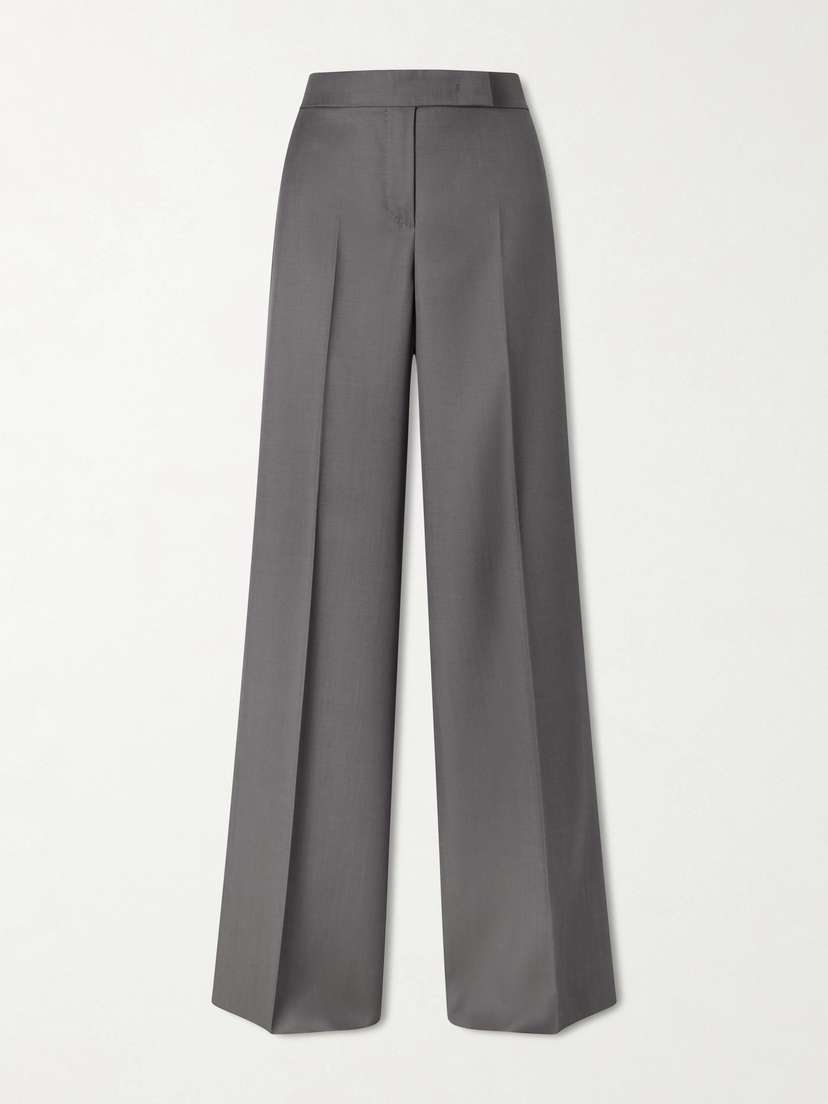 Max Mara Rio Wool-twill Wide-leg Trousers