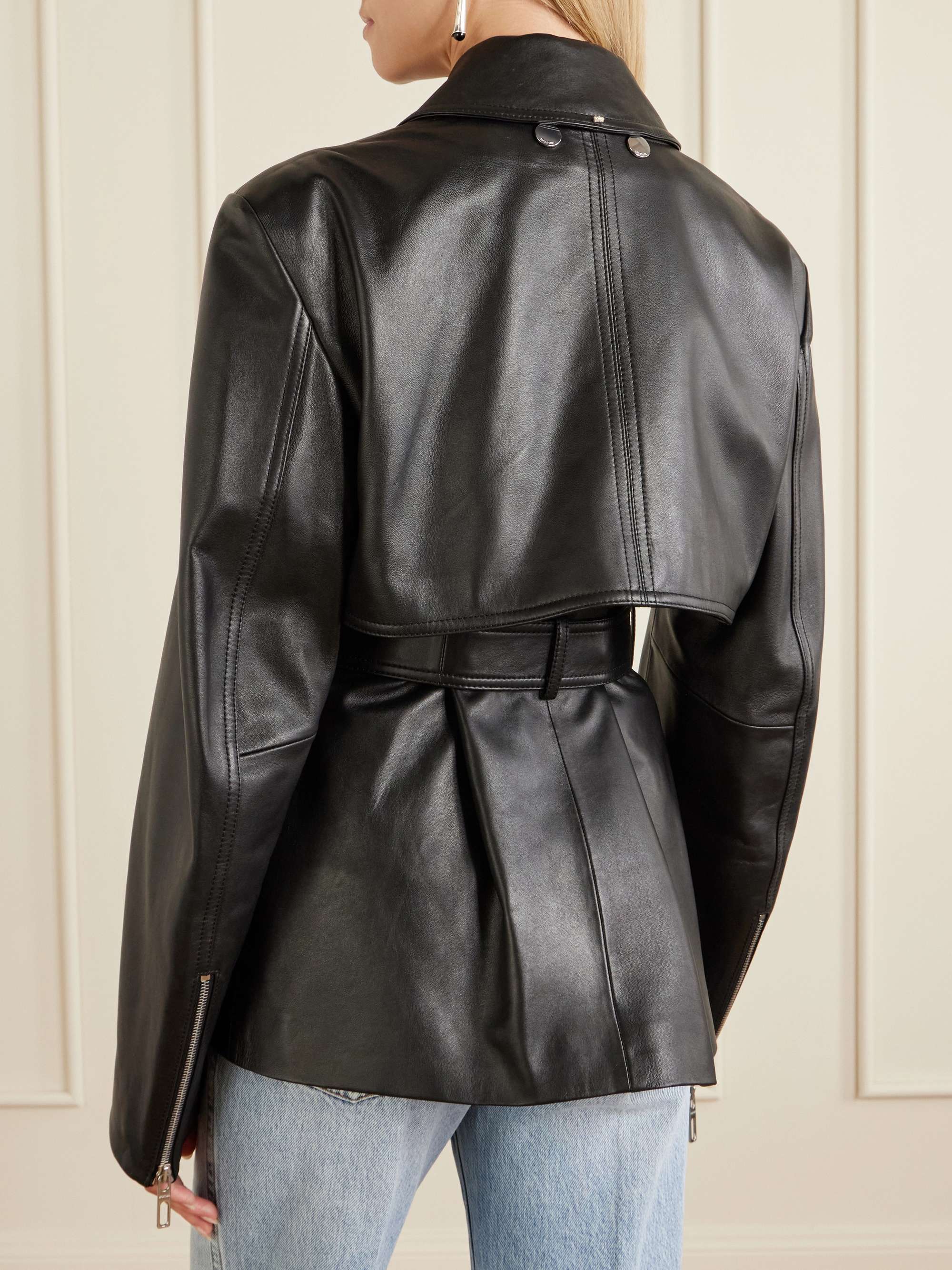 SPORTMAX レザージャケット SPORTMAX Leather jacket | NET-A-PORTER