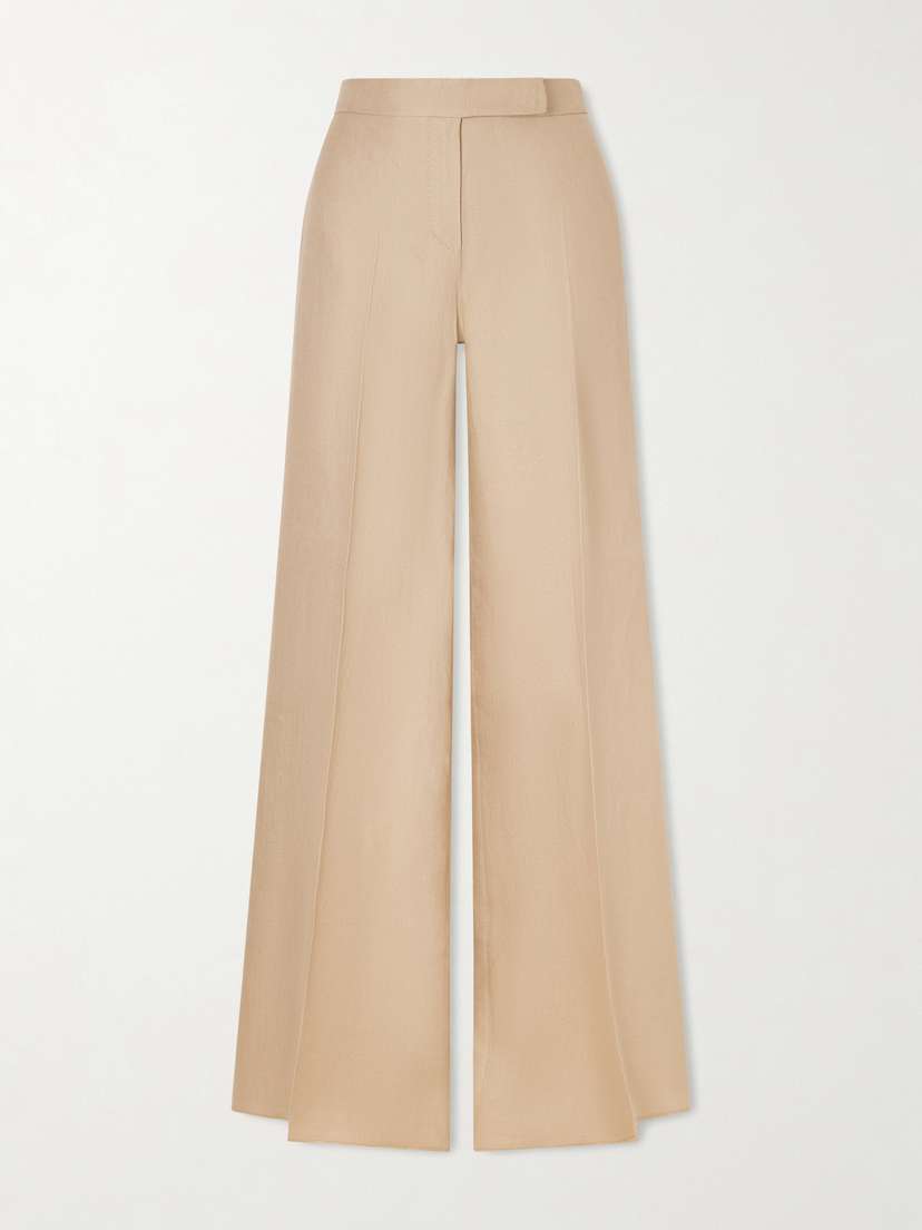 Max Mara Big Linen Wide-leg Pants