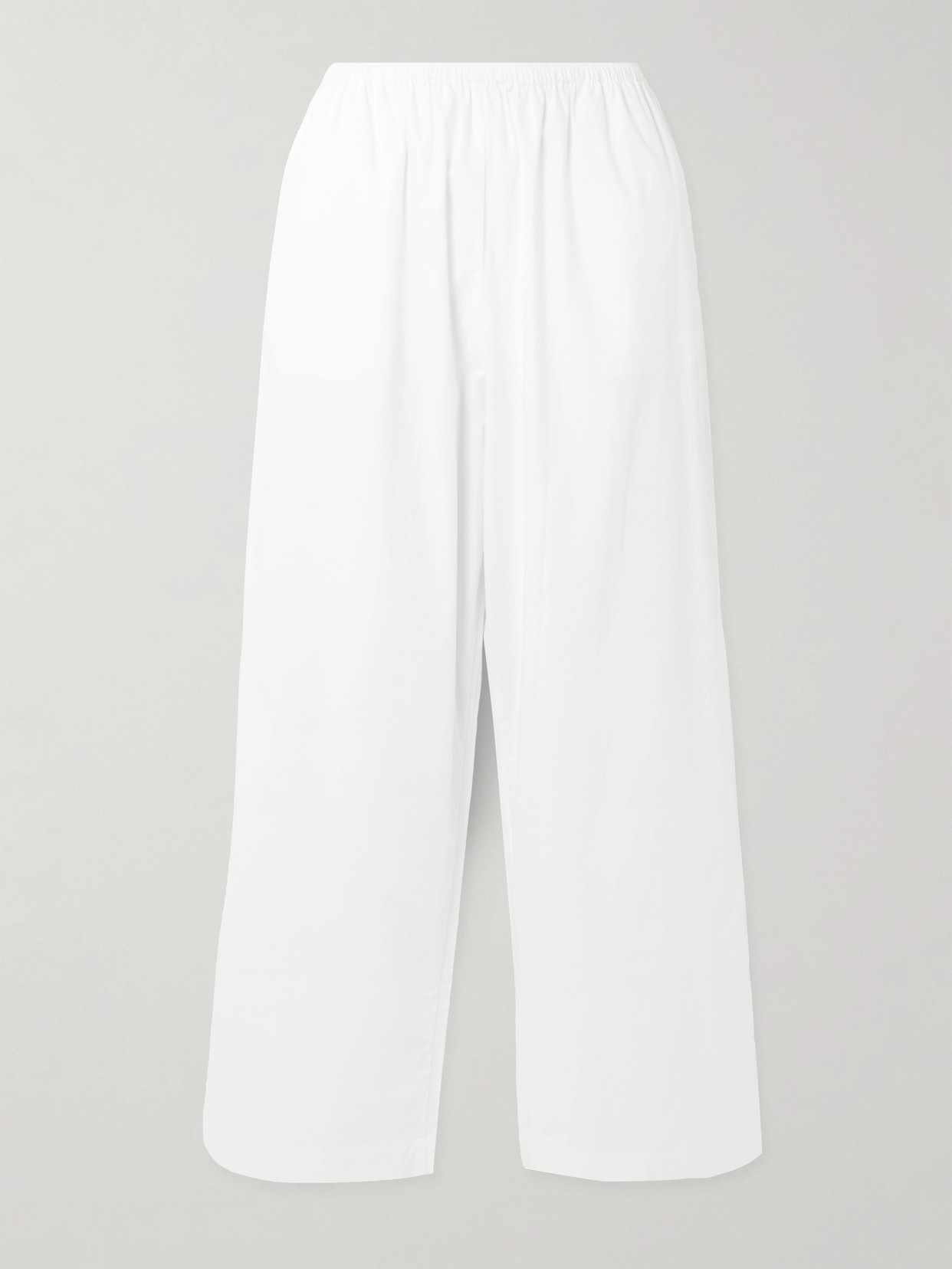 Deiji Studios Ease Organic Cotton-poplin Pants In White