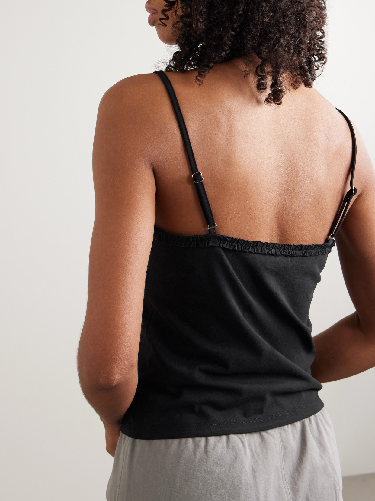 Clasp Ruffled Organic Cotton Tank