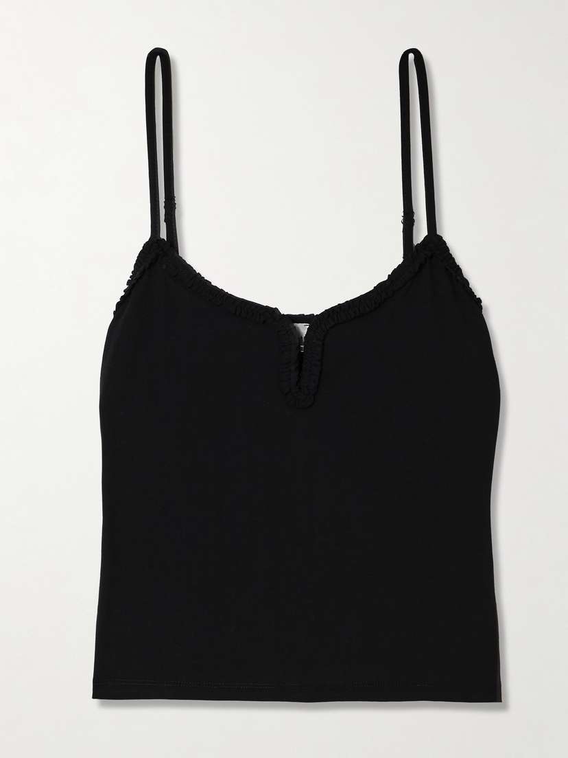 Deiji Studios Clasp Ruffled Organic Cotton Tank